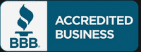 Logo of the better business bureau (bbb) indicating an accredited business.